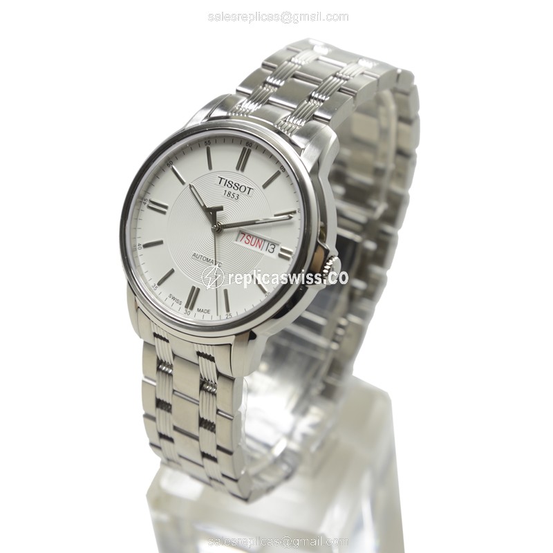 Tissot T-CLASSIC Replica - Automatic - Silver Dial - Steel Case & Band - View 3