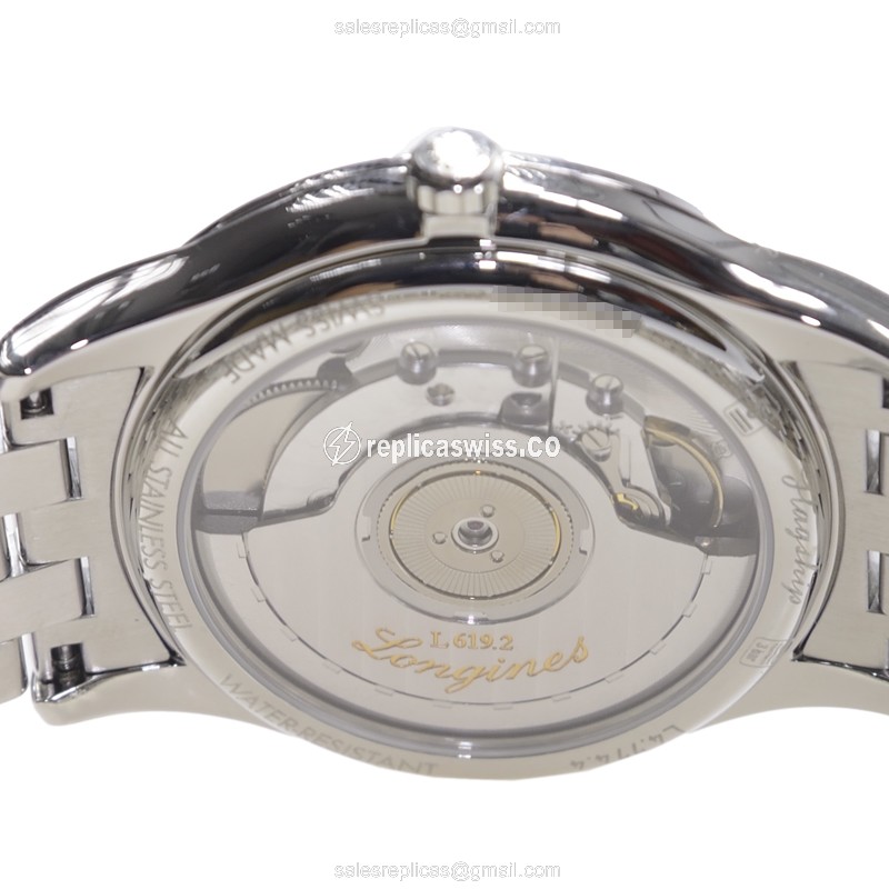 Longines Flagship L4.774.4.96.6 - Automatic - Steel Case - Blue Dial - Silver Steel Strap - View 4