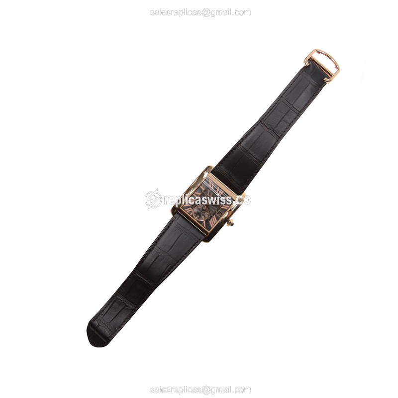 Cartier W5330002 TANK Automatic 18kt Rose Gold - View 2