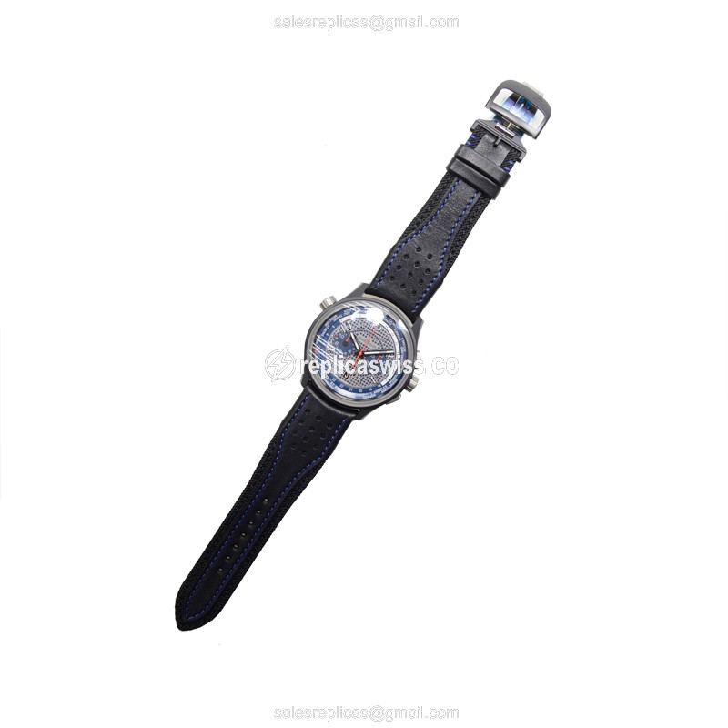 Jaeger-Lecoultre AMVOX Titanium - Automatic - Blue Dial - Black Cowhide - Sapphire Crystal - View 2