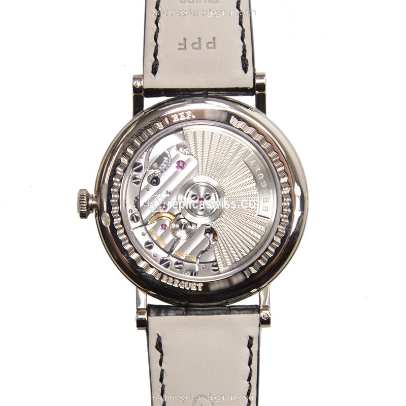 Breguet 5177BB/22/9v6 Classic - Auto - 18kt White Gold - Silver Dial - Black Alligator Buckle - View 3