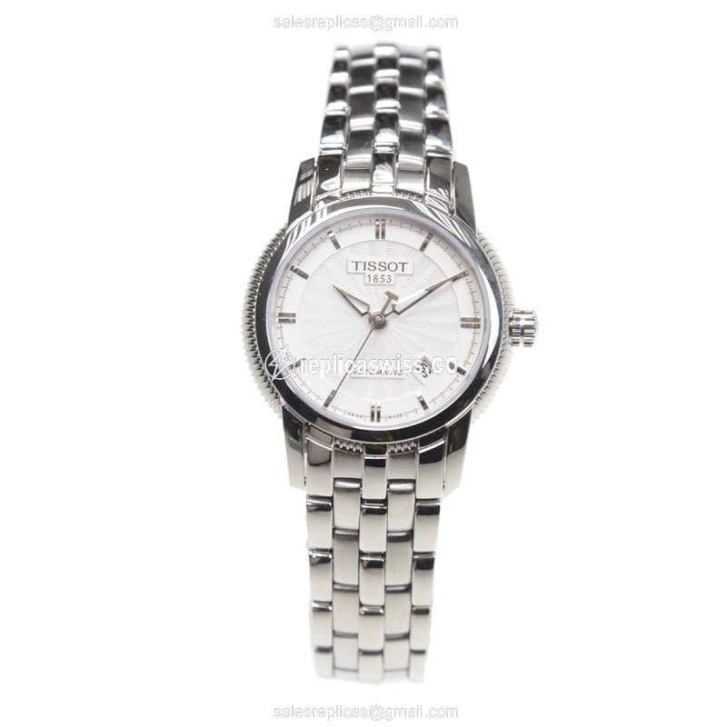 Tissot T-CLASSIC Replica - Automatic - Steel Case - White Dial - Silver Strap - View 2