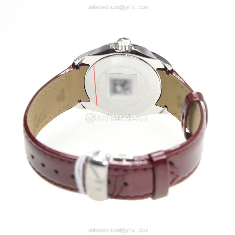 Rolex T-TREND Replica - Quartz - Steel Case - Red Dial - Leather Strap - Red Clasp - View 4