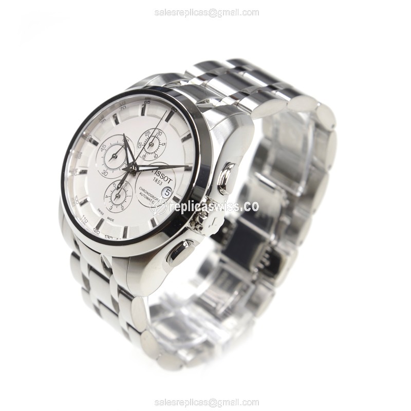 Automatic Tissot T-CLASSIC - Steel Case - Silver Dial - Silver Band - View 3