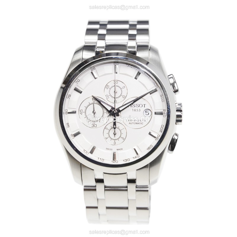 Automatic Tissot T-CLASSIC - Steel Case - Silver Dial - Silver Band - View 2