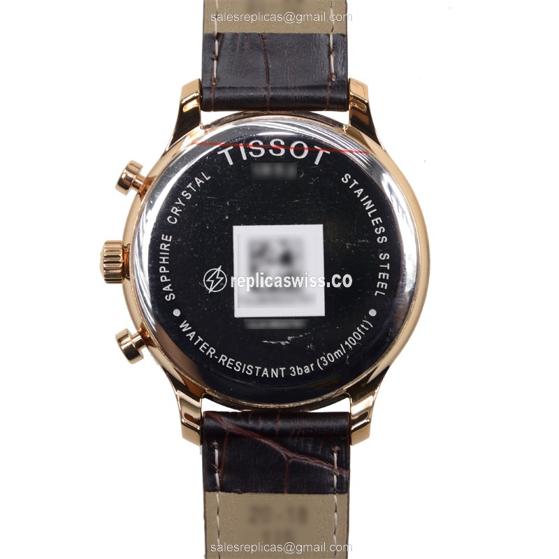 Tissot T-CLASSIC Quartz - Stainless Steel Case - White Dial - Brown Leather Strap - View 3