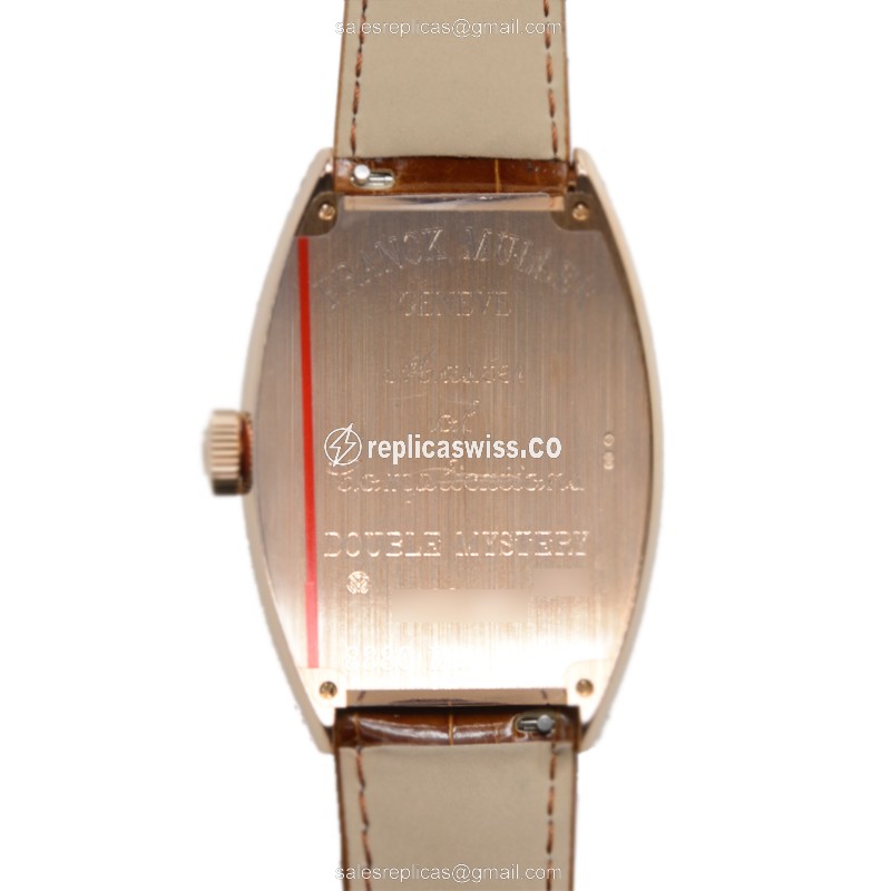 Franck Muller 8880 DM D CD 5N Replica - Automatic - 18kt Rose Gold - Diamond Dial - Buckle Clasp - View 3