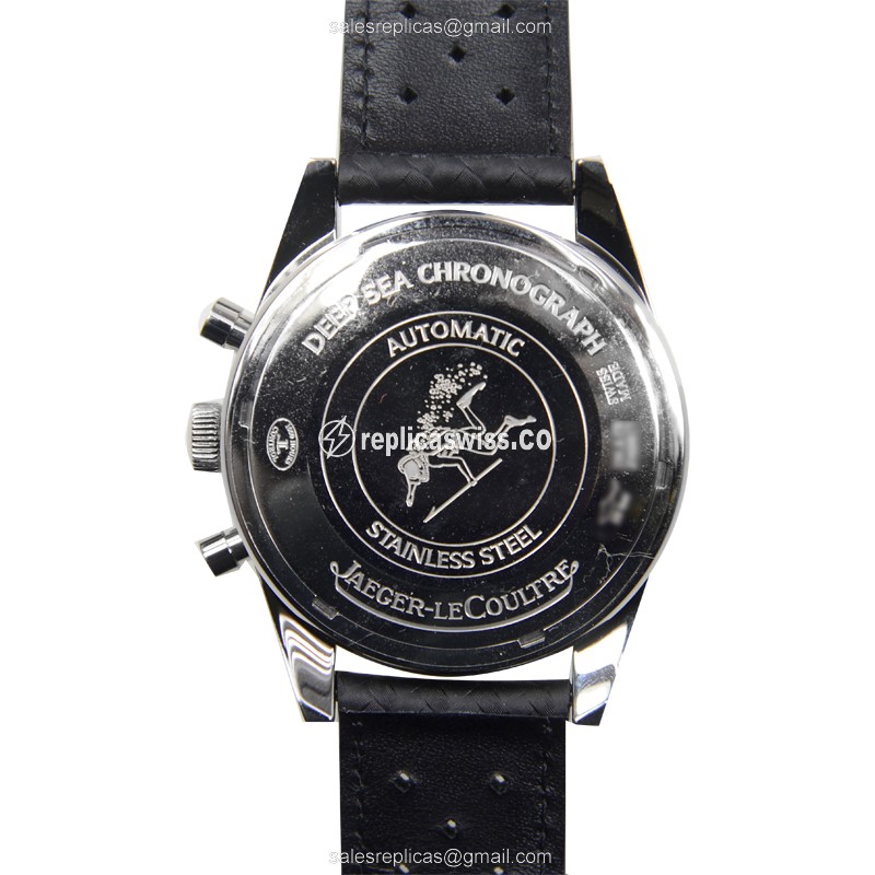 Jaeger-Lecoultre Q2068570 Replica - Ultra Thin - Automatic - Black Dial - Steel Case - Black Cowhide Strap - View 3
