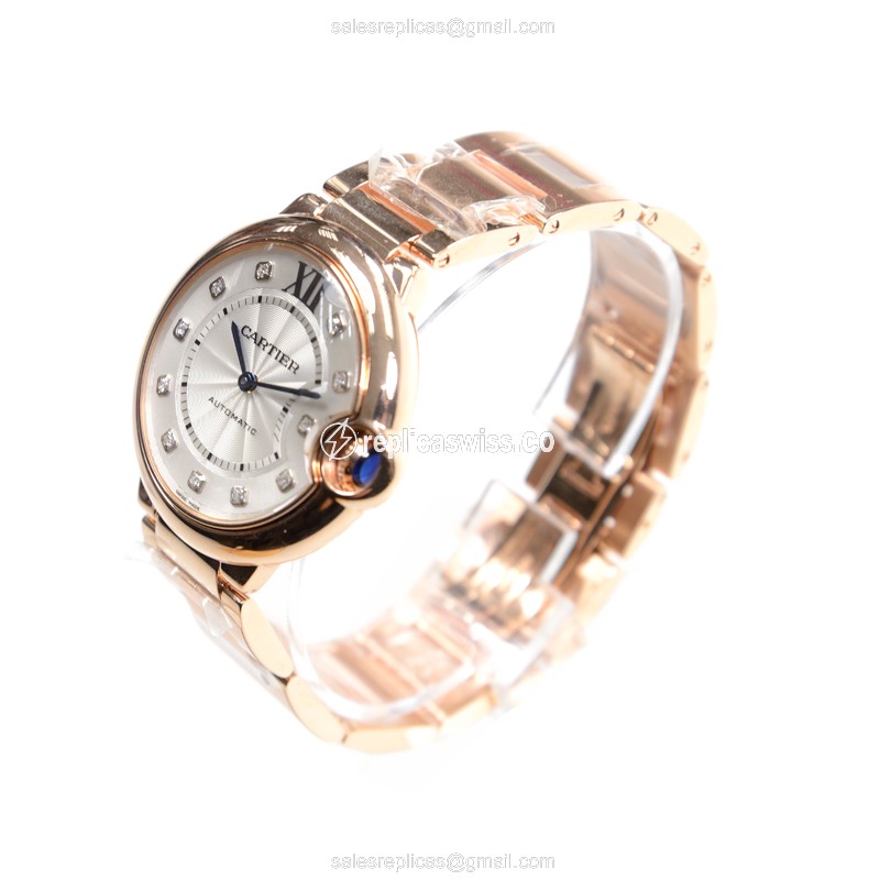 Cartier WE902026 BALLON BLEU Automatic 18kt Rose Gold - View 3