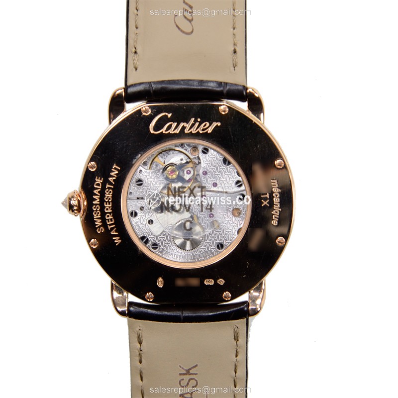 Cartier WR007008 RONDE LOUIS CARTIER Manual Wind 18kt Rose Gold & Diamonds - View 3