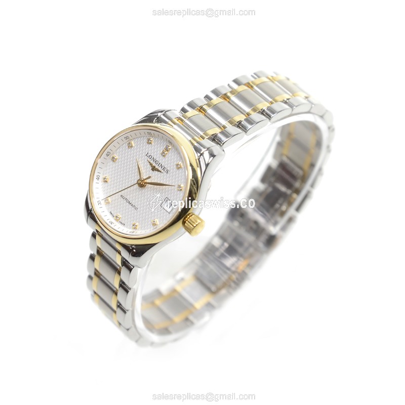 Longines Master Replica - Automatic - 18kt Gold & Steel - Silver Dial, Clasp - View 3