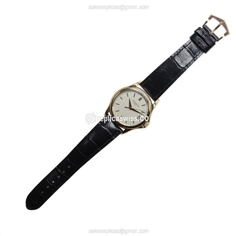 Patek Philippe 5127R-001 Replica - Automatic 18kt Rose Gold - Silver Dial - Black Alligator Strap - View 2