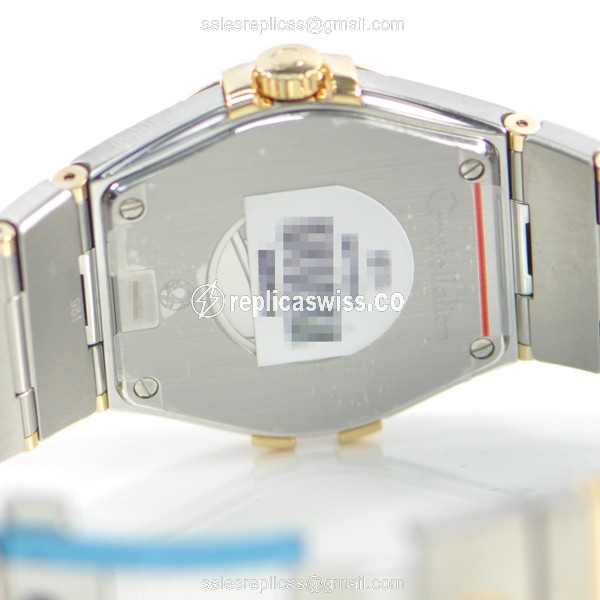 Omega Constellation Replica - Quartz - 18kt Gold & Steel - Silver Dial - Silver Strap - View 3