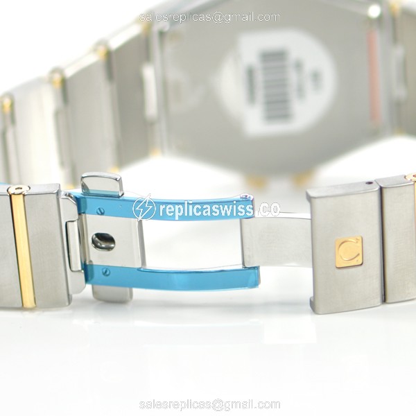 Omega Constellation Replica - Quartz - 18kt Gold & Steel - Silver Dial - Silver Strap - View 4