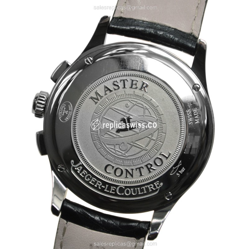 Jaeger-Lecoultre Q1538420 Replica - Ultra Thin - Automatic - Silver Dial - Steel Case - Black Alligator Strap - View 4