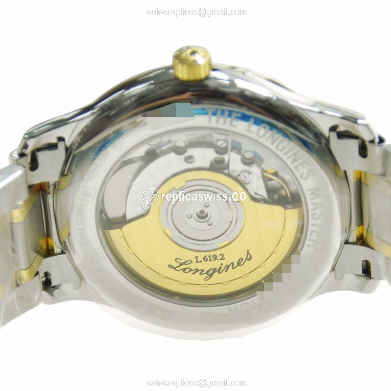 Longines L2.628.5.11.7 Replica - Automatic - 18kt Gold & Steel - White Dial - View 4