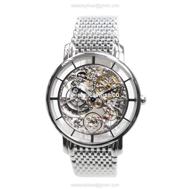 Patek Philippe 5180/1G-010 Complications Replica - Automatic - 18kt Gold Case - Silver Dial - View 2