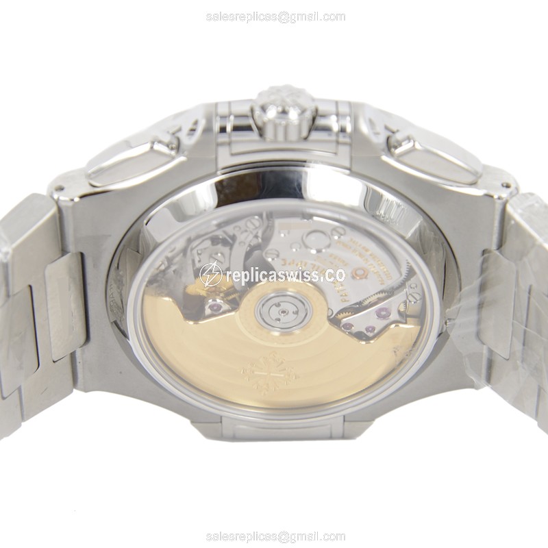Patek Philippe 5980/1A-014 Replica - Automatic - Steel - Black Dial - Silver Steel Clasp - View 4