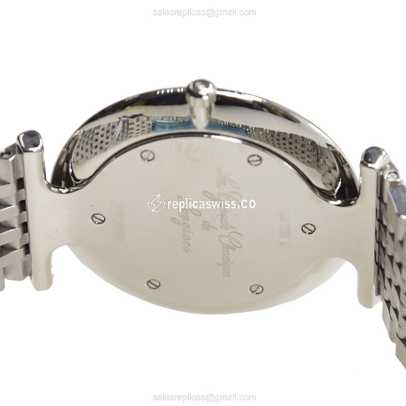 Longines LA GRANDE Quartz - Silver Case, Automatic, Silver Dial, Steel Clasp - View 4