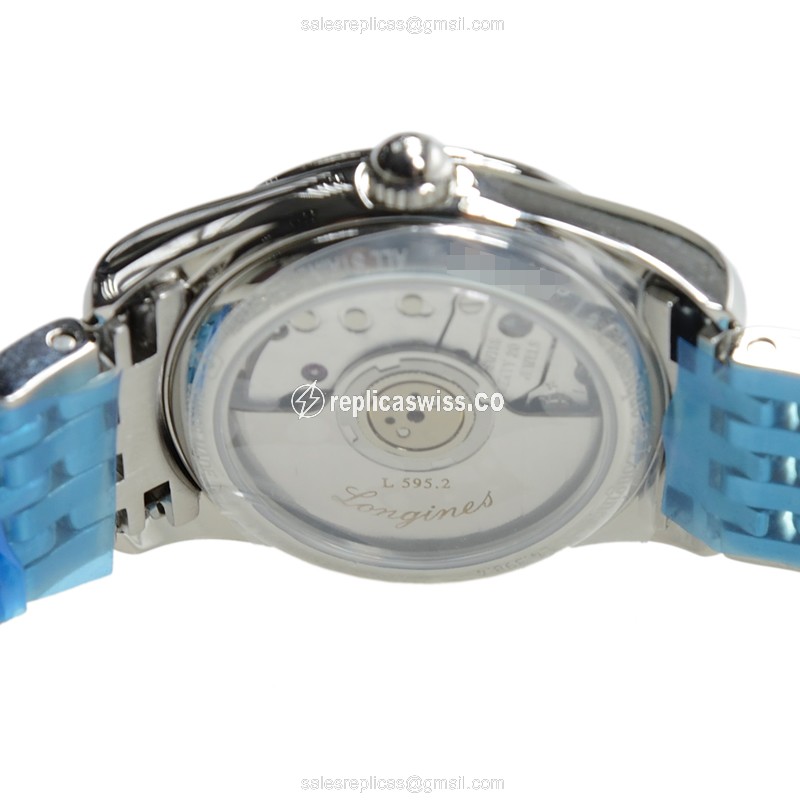 Longines Elegant Series Replica - Automatic - White Dial, Steel Case, Silver Strap - View 4