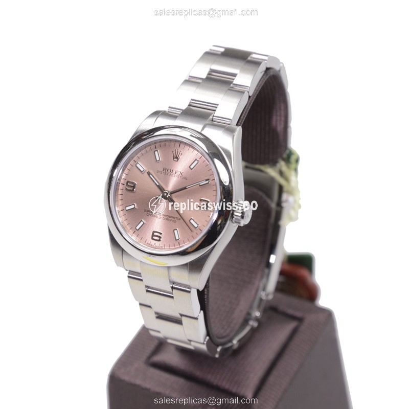Rolex 177200PK369 Replica - Automatic - Pink Dial on Steel Case - View 3