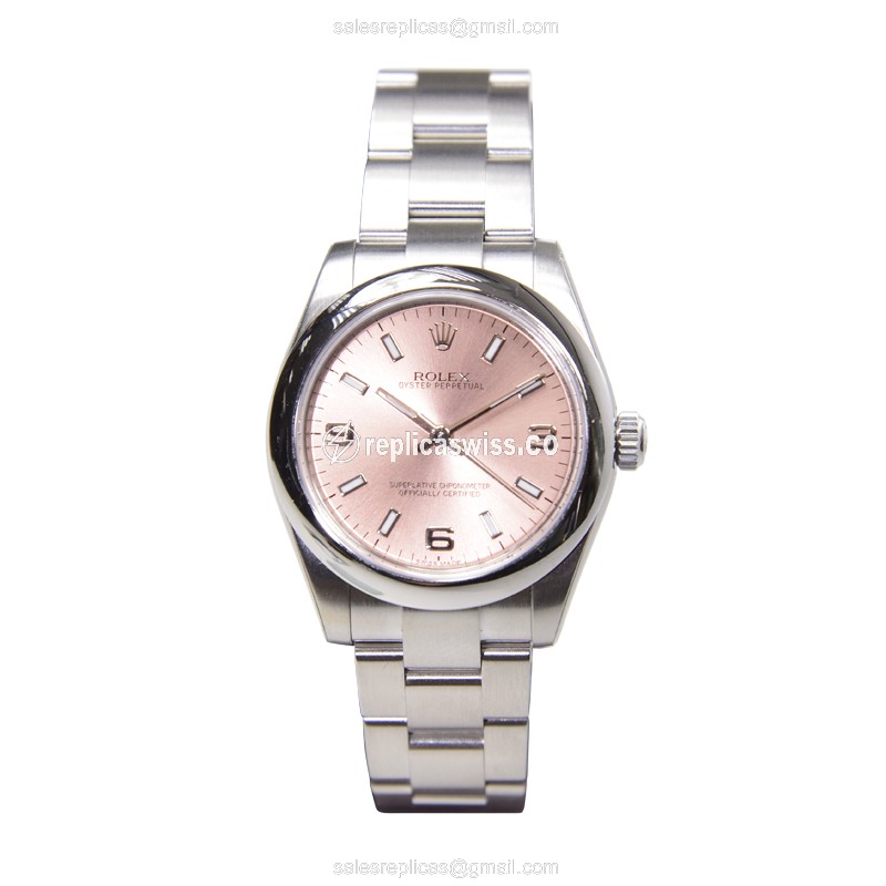Rolex 177200PK369 Replica - Automatic - Pink Dial on Steel Case - View 2