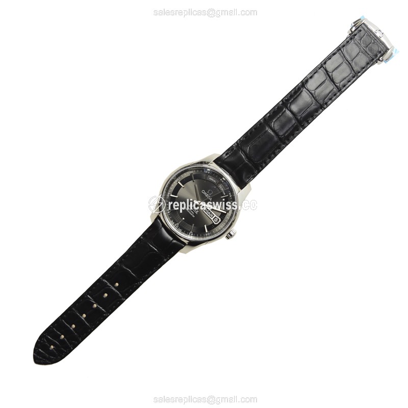 Omega DE VILLE Replica | Automatic | Stainless Steel | Gray Dial | Black Alligator Strap - View 2