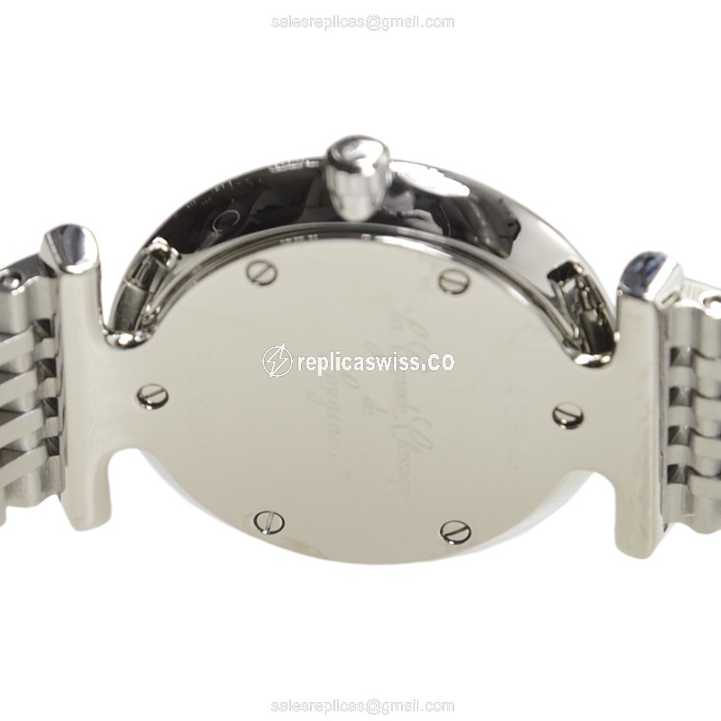 Longines L4.209.4.71.6 Replica - Quartz - Stainless Steel Case - White Dial, Silver Clasp, Steel Strap - View 4