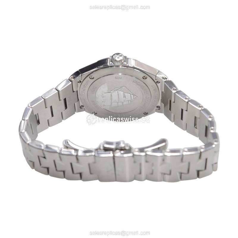 Vacheron Constantin Replica Overseas - Quartz - Stainless Steel - White Dial - Silver Clasp - View 4