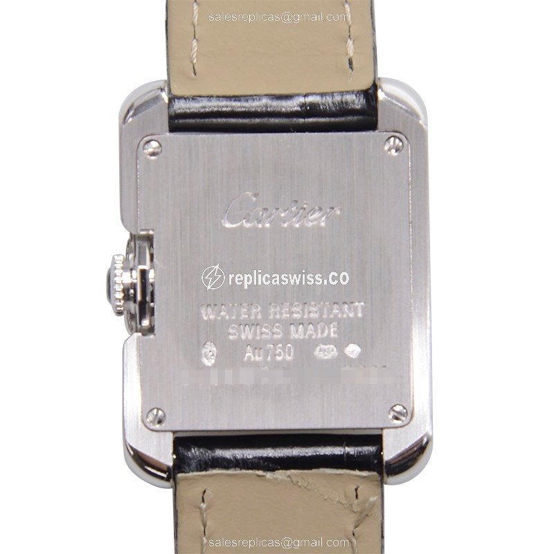 Cartier Tank Replica Watch - Quartz - 18kt Gold - White Dial - View 3