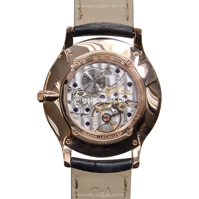 Jaeger-Lecoultre Q1452507 Replica - Manual Wind - 18kt Rose Gold - Diamonds - Silver Dial - View 3