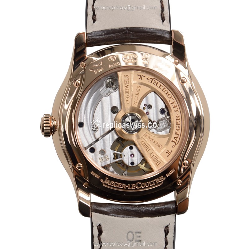 Jaeger-Lecoultre Q1662510 Replica - Ultra Thin - Automatic - 18kt Rose Gold - Beige Dial - View 3