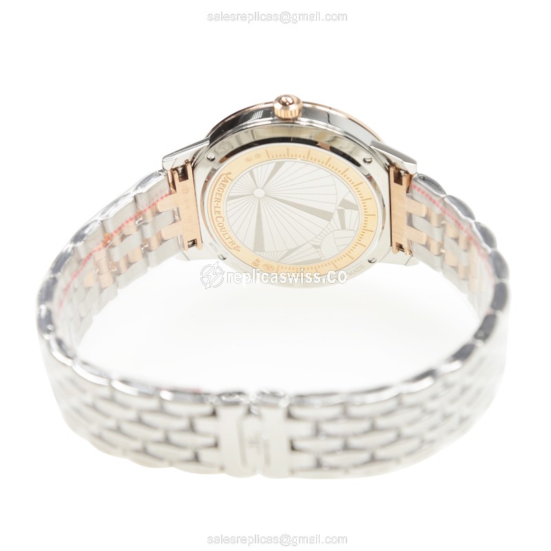 Jaeger-Lecoultre Rendez-Vous Replica - Quartz - 18kt Rose Gold - White Dial - Diamond bezel - View 4