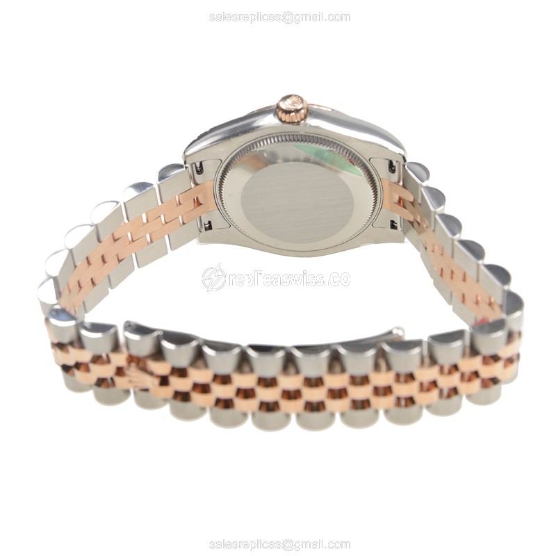 Rolex Datejust Replica | Automatic | 18kt Rose Gold | Steel Case | Silver Dial - View 4