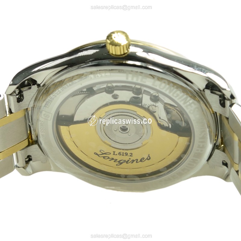 Longines L2.518.5.37.7 Replica - Automatic - Gold Case - Silver Clasp - View 4