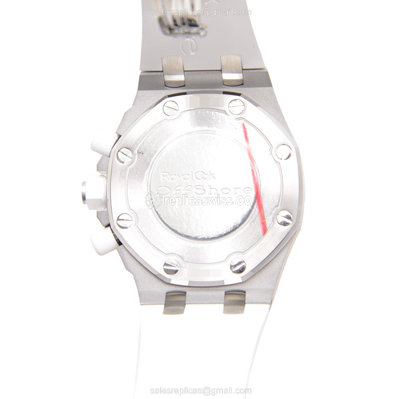 Automatic - Audemars Piguet ROYAL OAK - Diamond-Plated - Silver - Rubber White - View 3