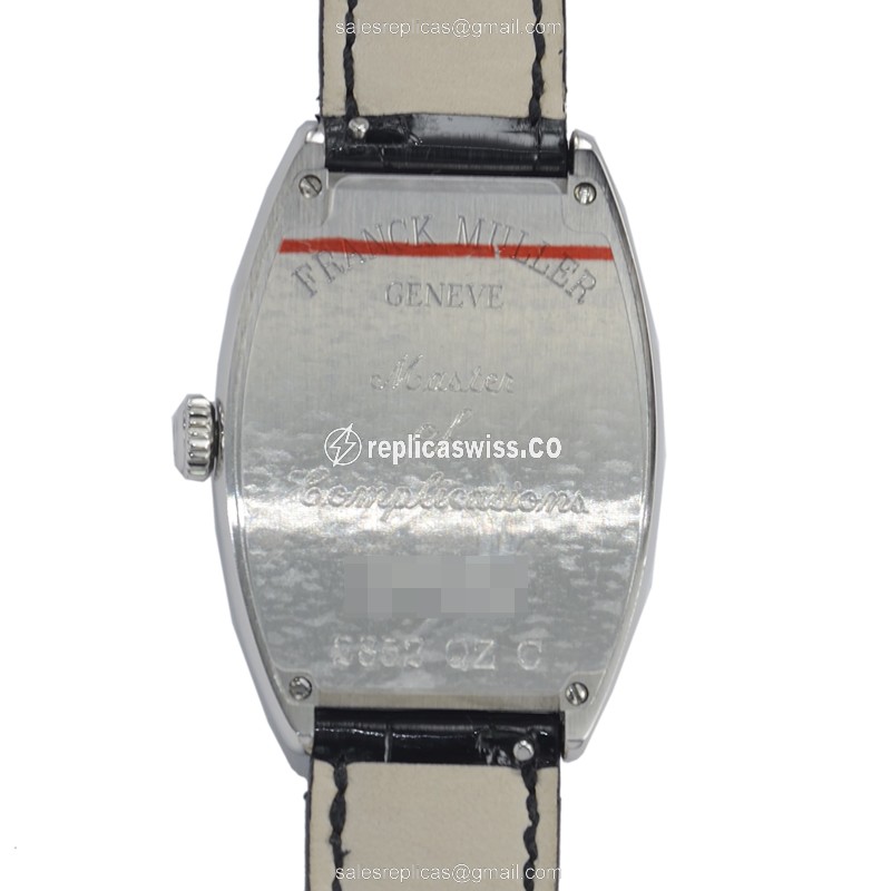 Franck Muller 2852 QZ Replica - Quartz - Pink Dial - Buckle Clasp - Black Alligator Strap - View 3