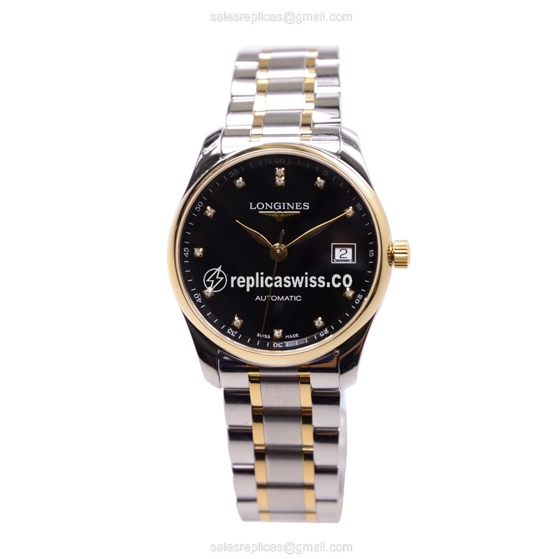 Longines L2.518.5.57.7 Replica | Automatic PVD Gold - Black Dial - View 2