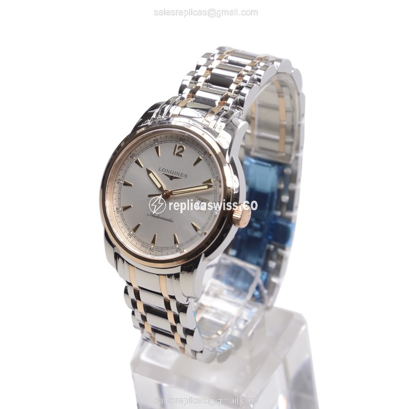 Longines L2.766.5.79.7 SAINT IMIER Replica - Automatic - 18kt Rose Gold Case, Silver Dial - View 3
