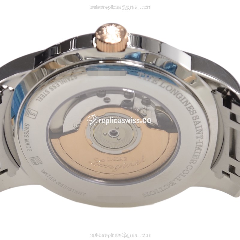 Longines L2.766.5.79.7 SAINT IMIER Replica - Automatic - 18kt Rose Gold Case, Silver Dial - View 4