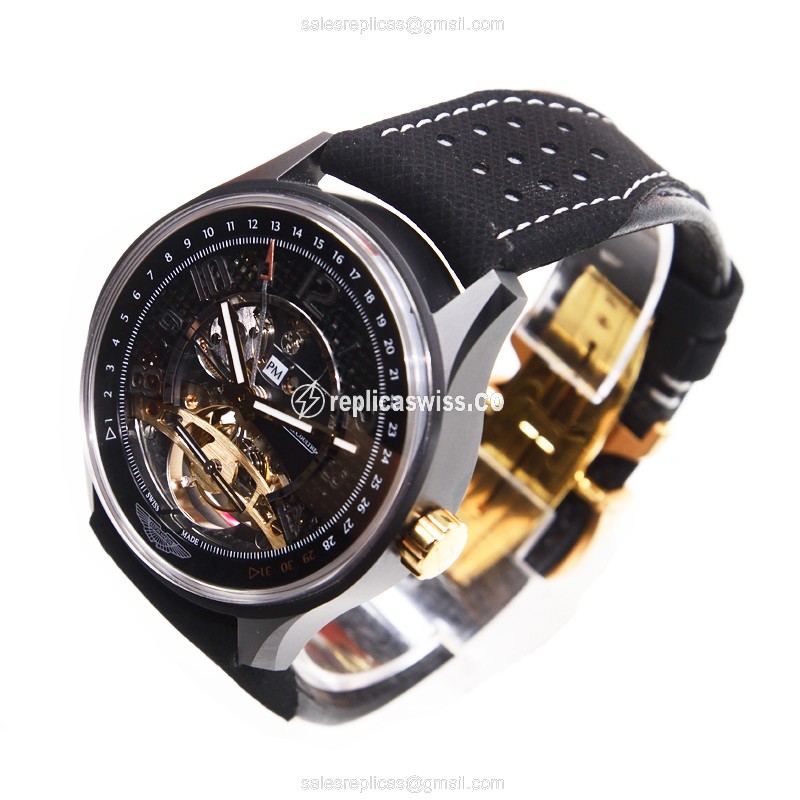 Jaeger-Lecoultre AMVOX Ceramic - Automatic - Black Dial - Cowhide Black Strap - Sapphire Crystal - View 3