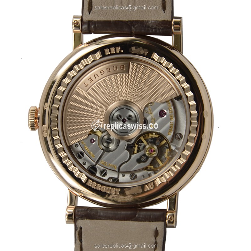 Breguet 5177BR/29/9V6 Classic - Automatic - 18kt Rose Gold - White Dial - Brown Alligator Buckle - View 3