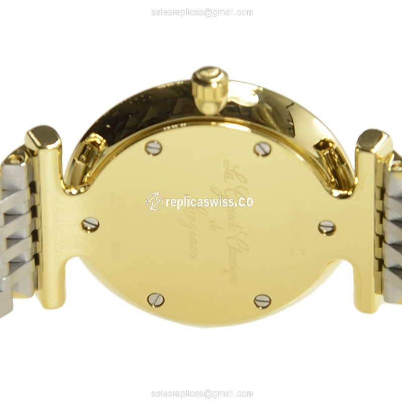 Longines L4.209.2.32.7 Replica - Quartz - PVD Gold Case - Gold Dial - Gold Clasp & Gold Strap - View 4