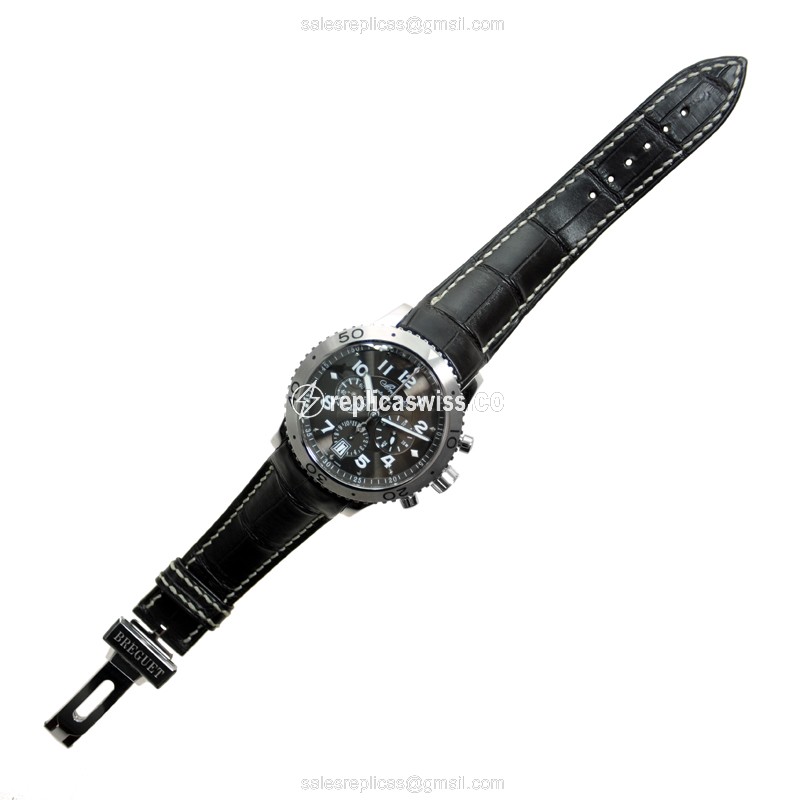Rolex 3810ST/92/9ZU Replica - Automatic - Stainless Steel - Black Alligator Strap - View 2