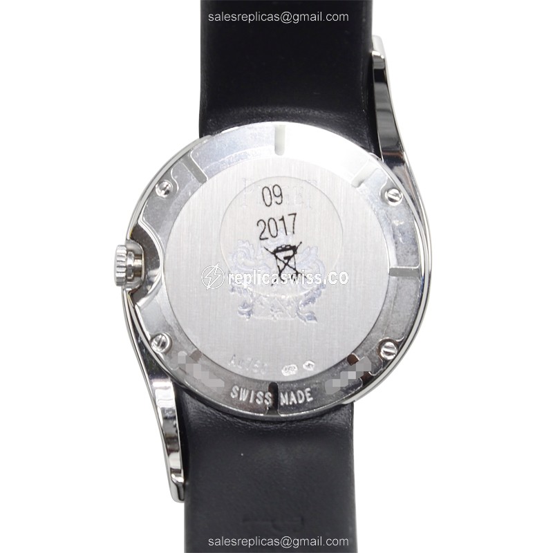 Piaget LIMELIGHT Replica - Quartz - 18kt White Gold - Diamond - Silver Dial - Silk Strap - Black Buckle - View 3