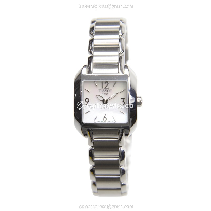Rolex T-TREND Quartz Replica - White Dial - Steel Case - Silver Band - Clasp - View 2