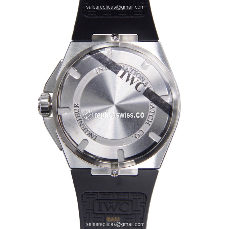 IWC Ingenieur Replica - Automatic - Stainless Steel - Black Dial - Rubber Strap - Buckle Clasp - View 3