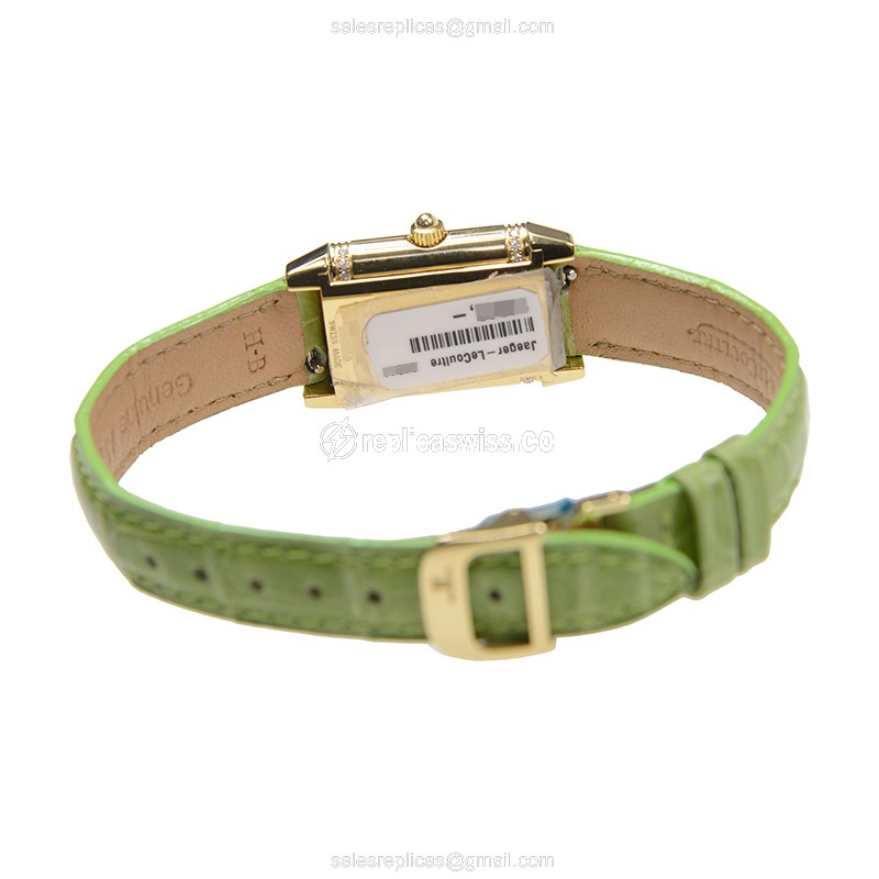 Jaeger-Lecoultre Q2661420 REVERSO - Manual - White Dial - Green Alligator Strap - Clasp - View 4