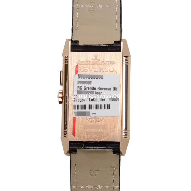 Jaeger-Lecoultre Q3782520 REVERSO - Manual Wind - 18kt Rose Gold - Silver Dial - Buckle Clasp - Black Alligator Strap - View 3