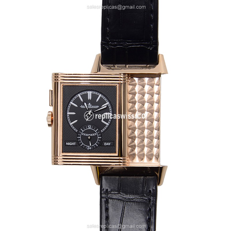 Jaeger-Lecoultre Q3782520 REVERSO - Manual Wind - 18kt Rose Gold - Silver Dial - Buckle Clasp - Black Alligator Strap - View 4